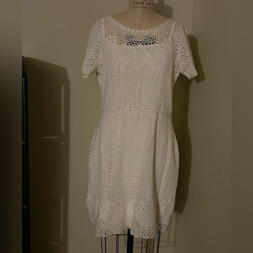 Lauren Ralph Lauren Elegant White Crochet Dress
